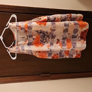 Women's snake and floral print tank top